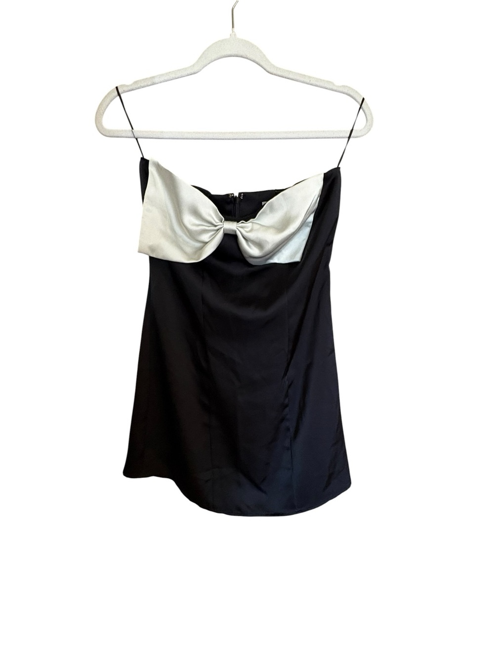 Princess Polly Kesy Bow Strapless Satin Mini Dress XS
